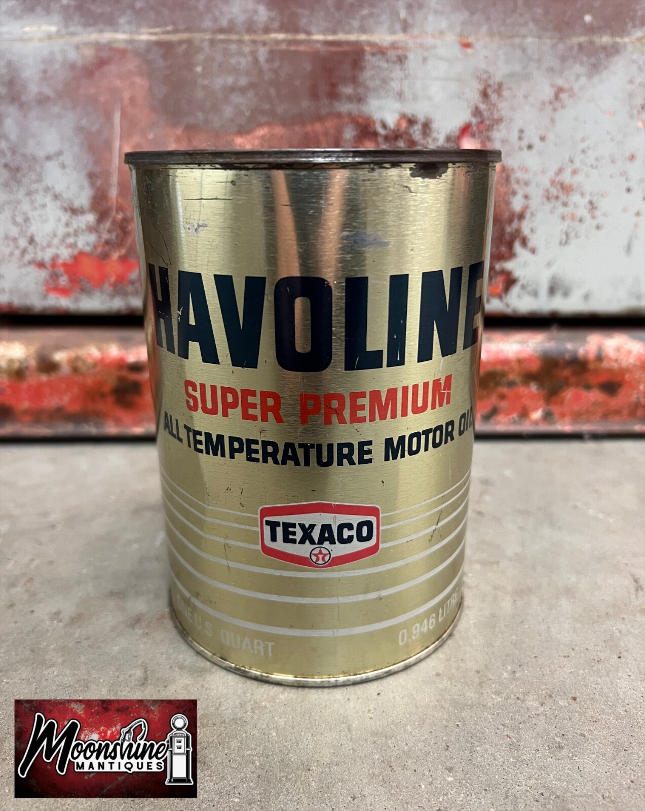 1970’s TEXACO Havoline Super Premium Motor Oil Can 1 qt. - Gas & Oil 1970’s TEXACO Havoline Super Premium Motor Oil Can 1 qt. - Gas & Oil