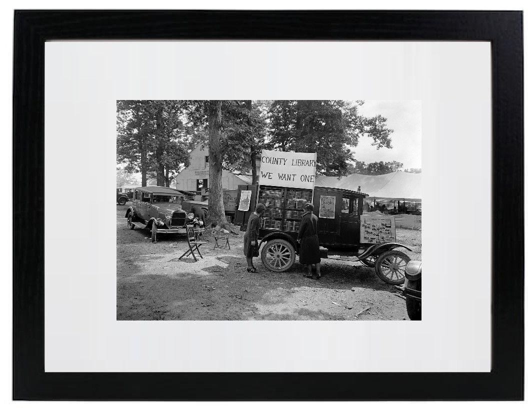 1928 Mobile Library Rockville Fair Maryland Retro Matted & Framed Picture Photo