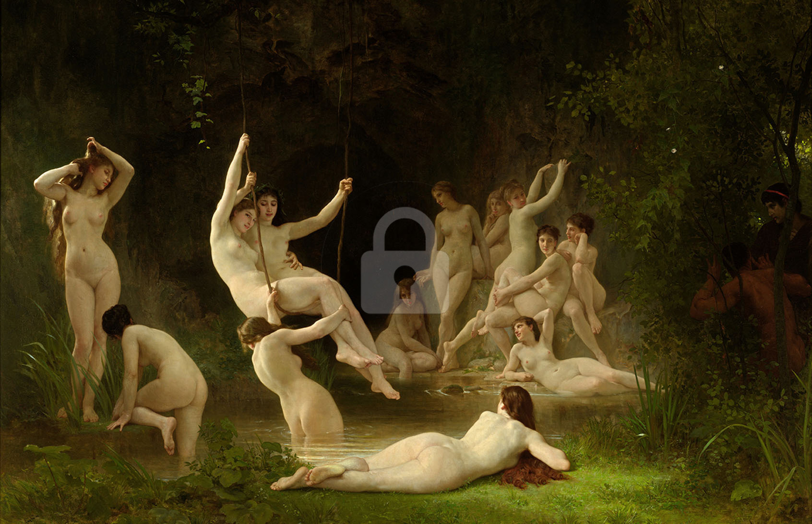 The Nymphaeum (1878), William-Adolphe Bouguereau *Art Postcard*