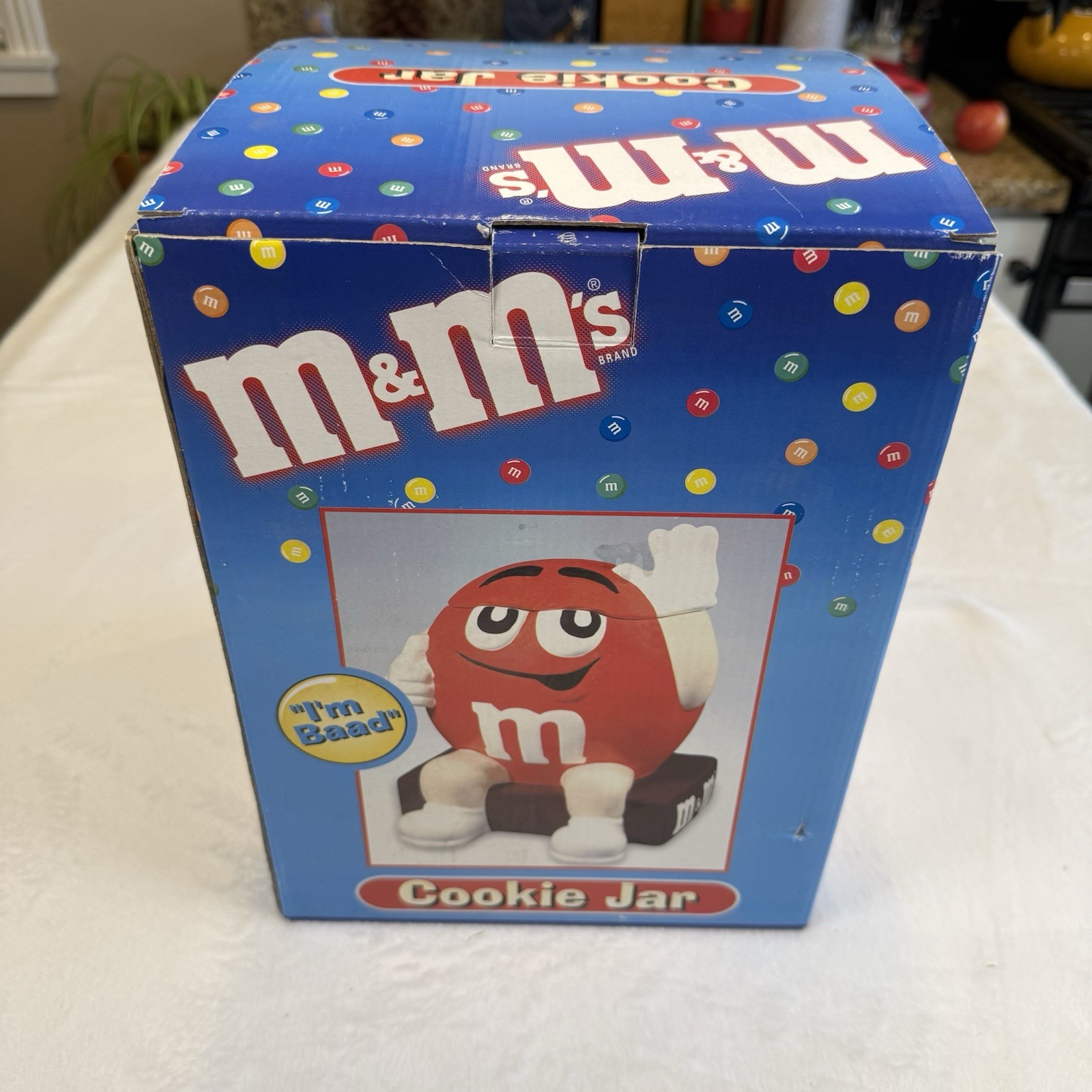M&M’s Red “I’m Baaad” Cookie Jar #97200 New in Box NOS Ceramic Collectible