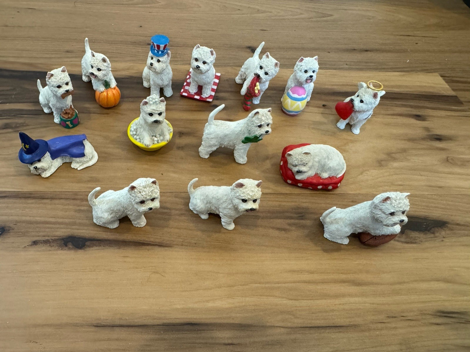 danbury mint bichon frise Miniture Dogs Lot Of 14 danbury mint bichon frise Miniture Dogs Lot Of 14