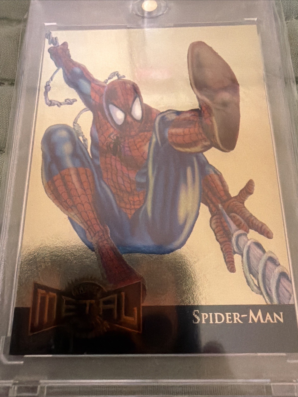 1995 Spider Man #12 Marvel Metal Flashers Gold Blasters Cards Rare Pop