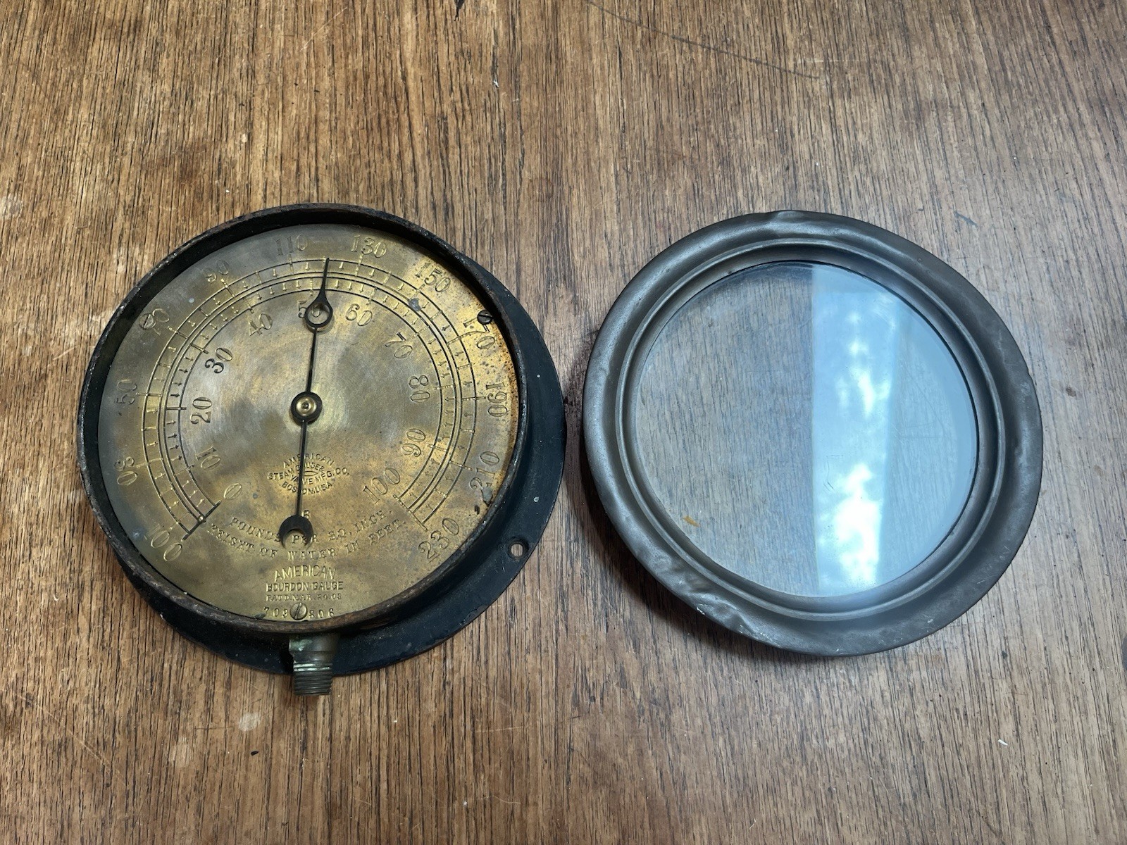 Antique American Steam Gauge Company Gauge Untested