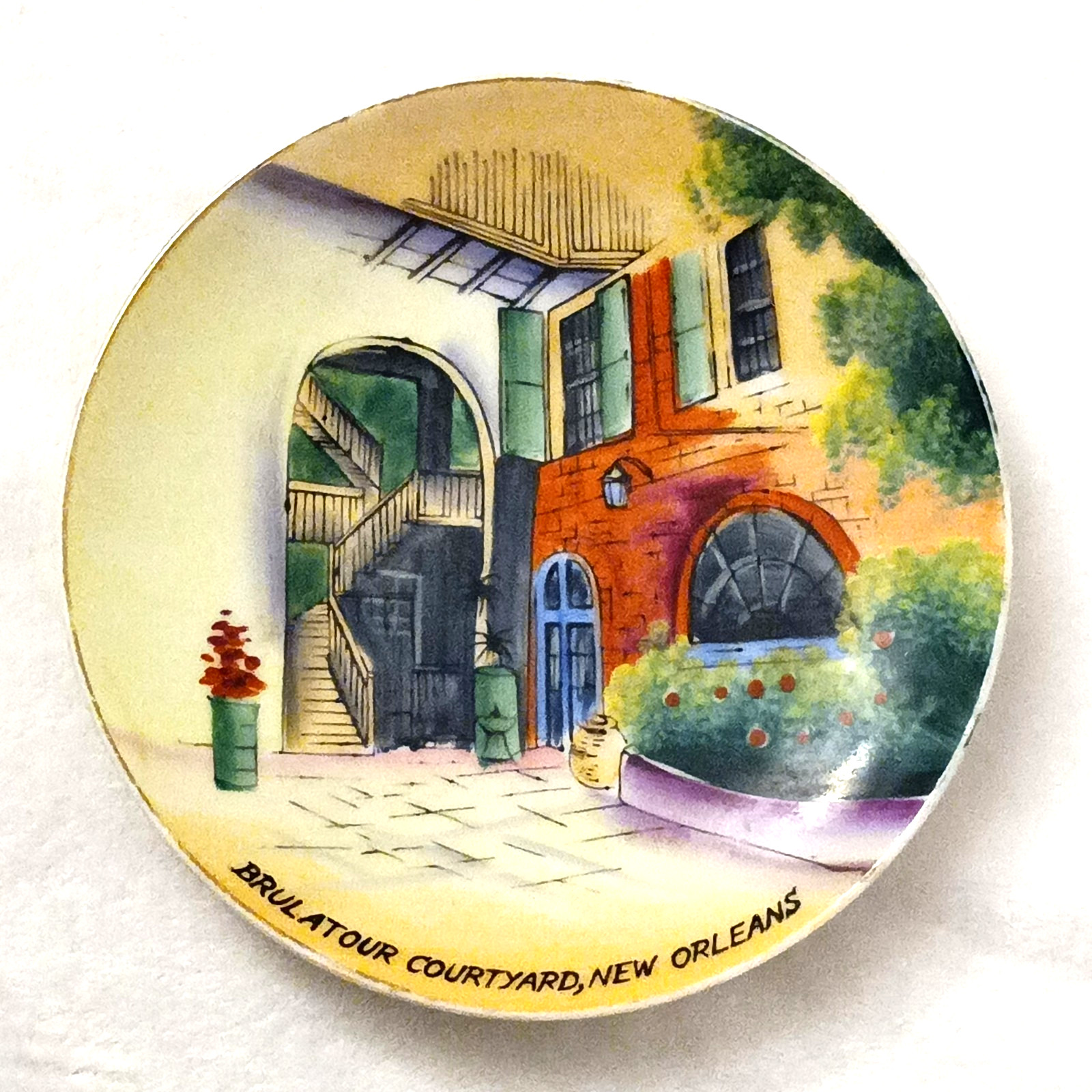Vintage New Orleans LA Brulatour Courtyard Plate 6 Inch Collectible Souvenir Vintage New Orleans LA Brulatour Courtyard Plate 6 Inch Collectible Souvenir