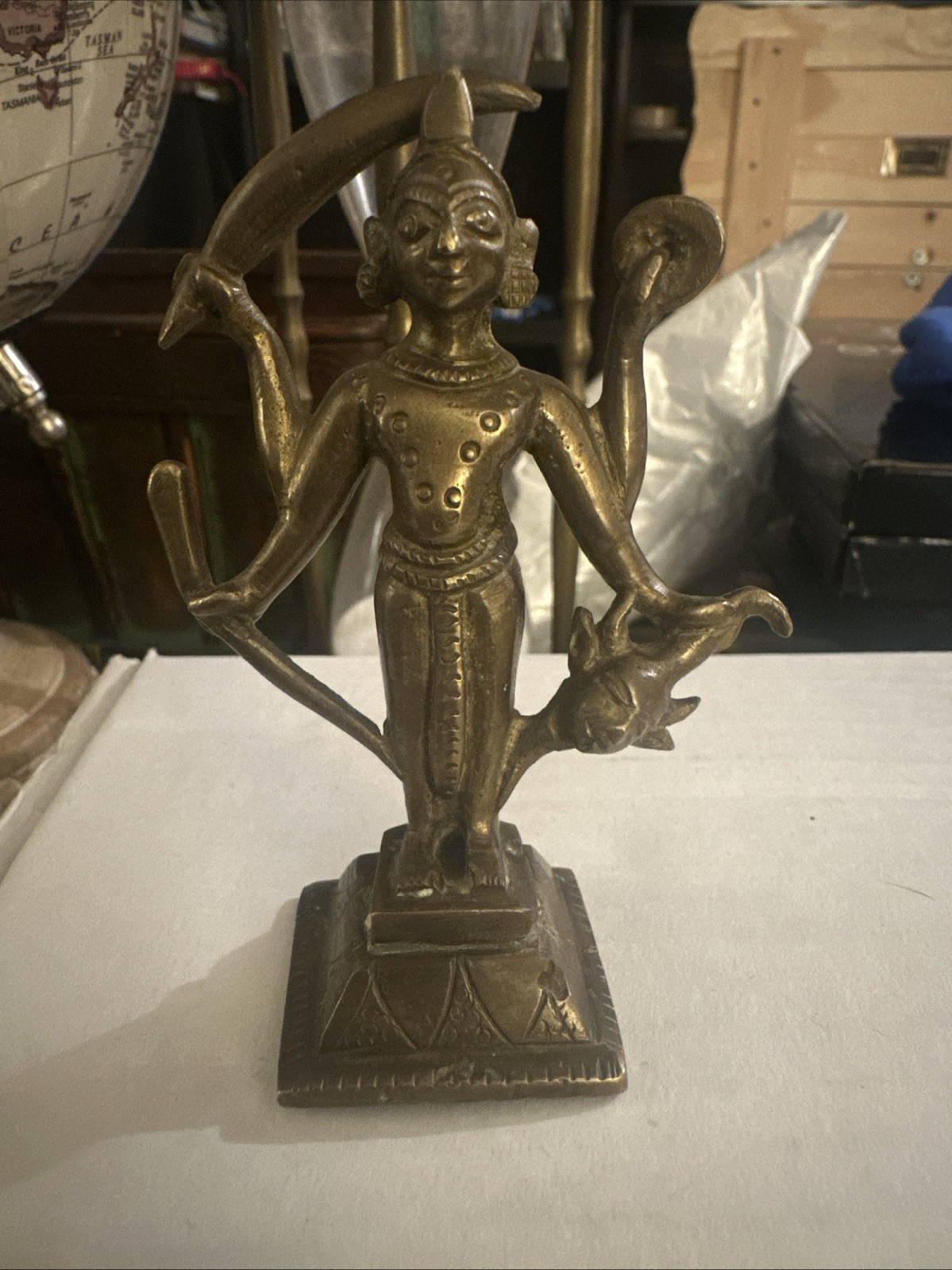 Vintage Hindu Brass Sculpture