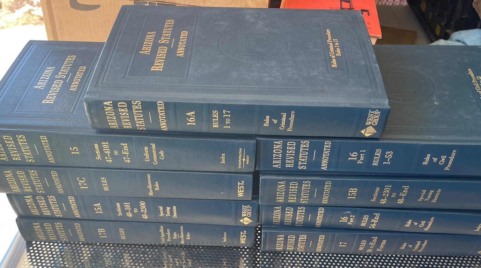 Lot of 9 ARIZONA REVISED STATUTES 1998 Lot of 9 ARIZONA REVISED STATUTES 1998
