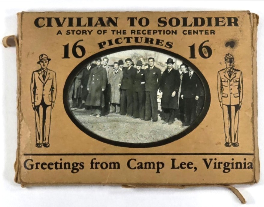 1941 WWII Camp Lee Virginia Soldier Training Photo Book 16 Military Photos