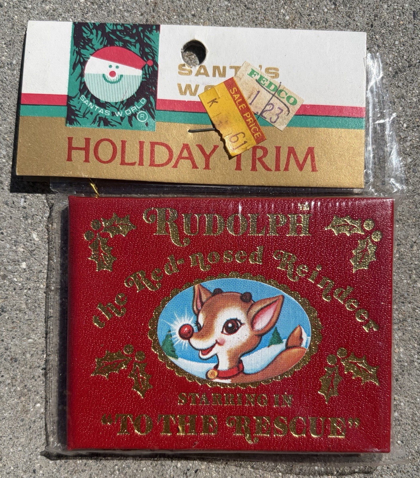 New Vintage 1981 Kurt Adler RUDOLPH To The Rescue Comic Book Tree Ornament