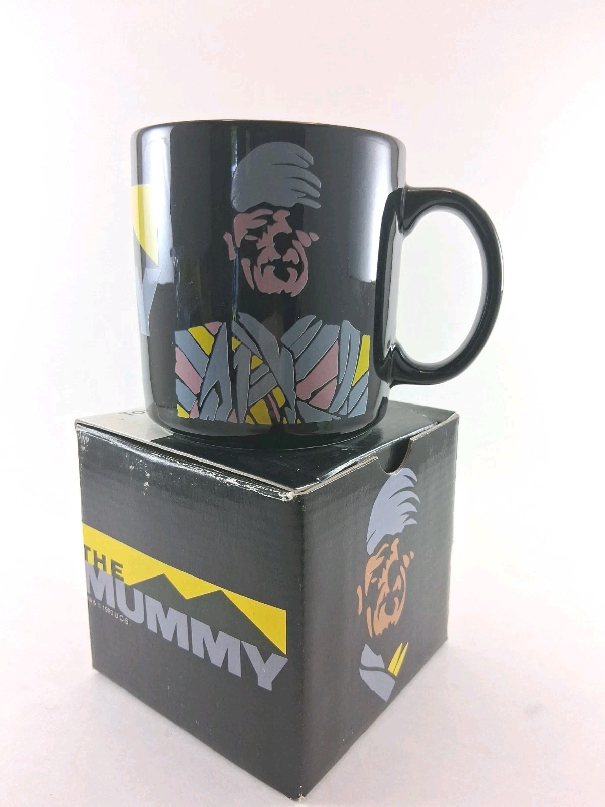 Vtg. 1990 THE MUMMY Ceramic Coffee Mug- Halloween 
