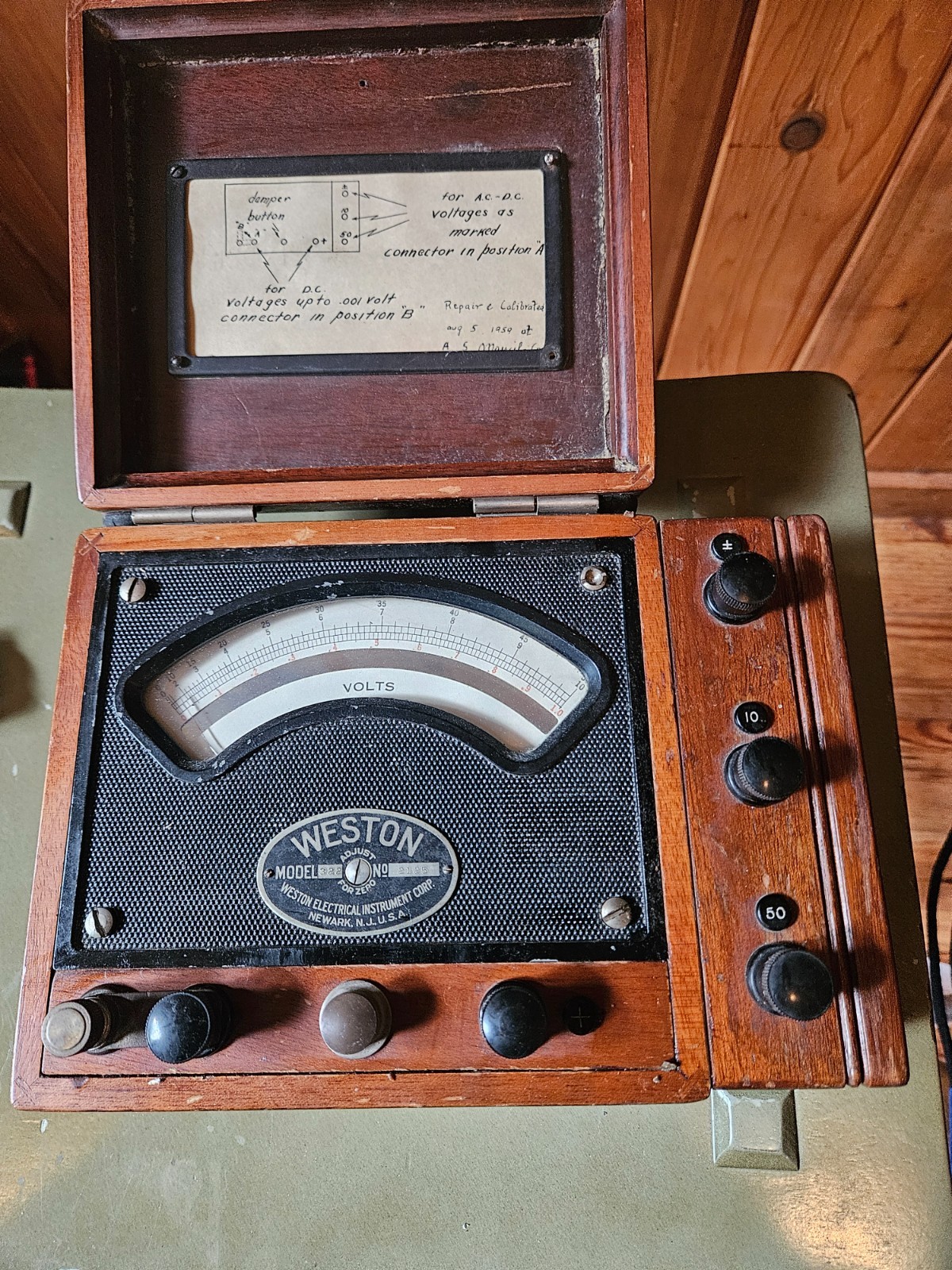 Weston Model 322 w/ External Series Resistance case
