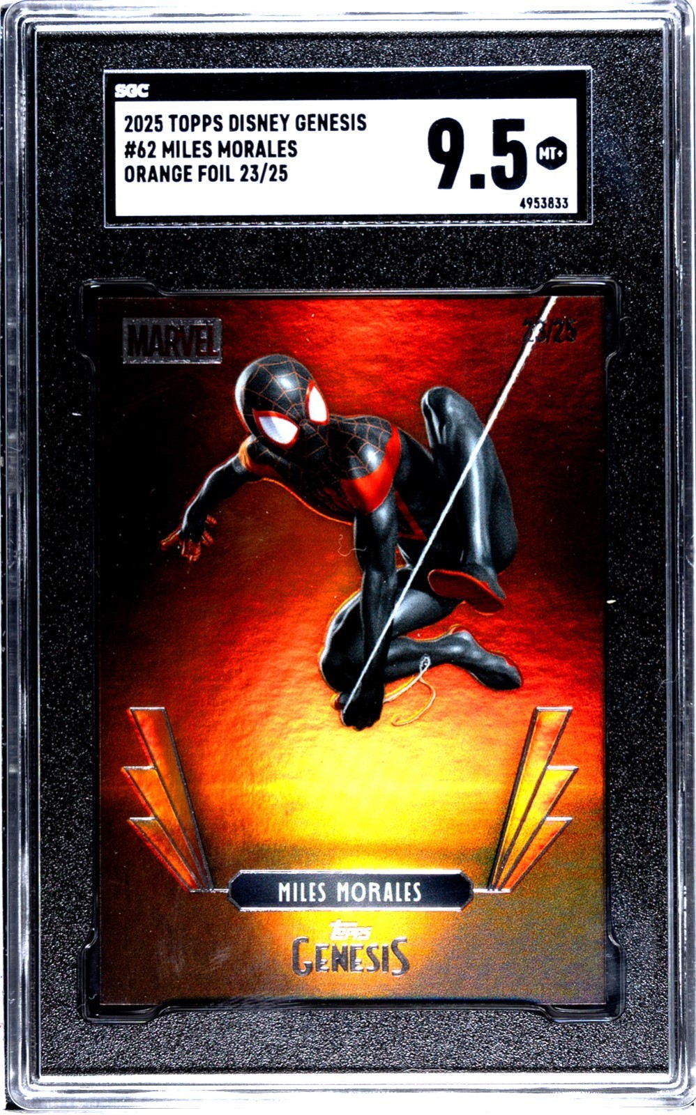 2025 Topps Genesis Miles Morales #/25 SGC 9.5