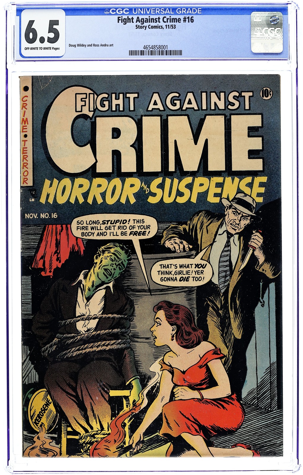 Fight Against Crime #16 CGC 6.5 1953 4654858001