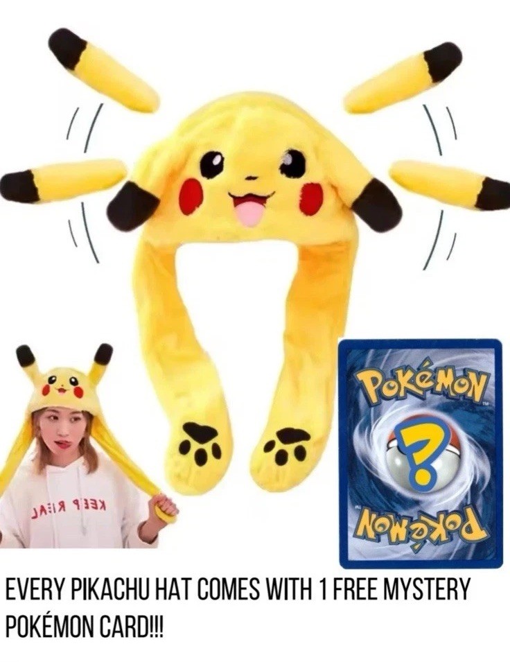  Moving Ears Pikachu Hat