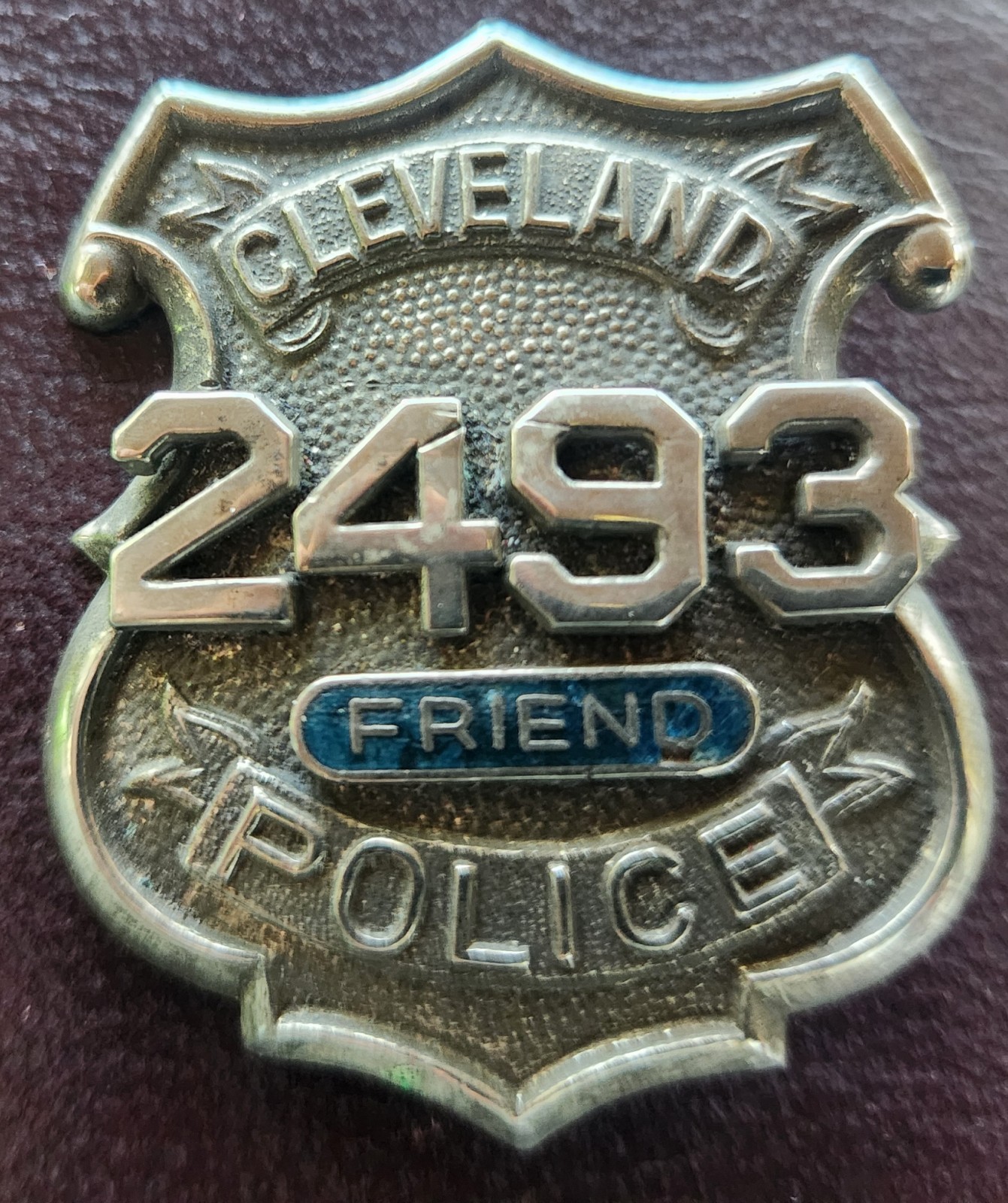 Vintage 1970\'s Cleveland Police FRIEND  Badge.