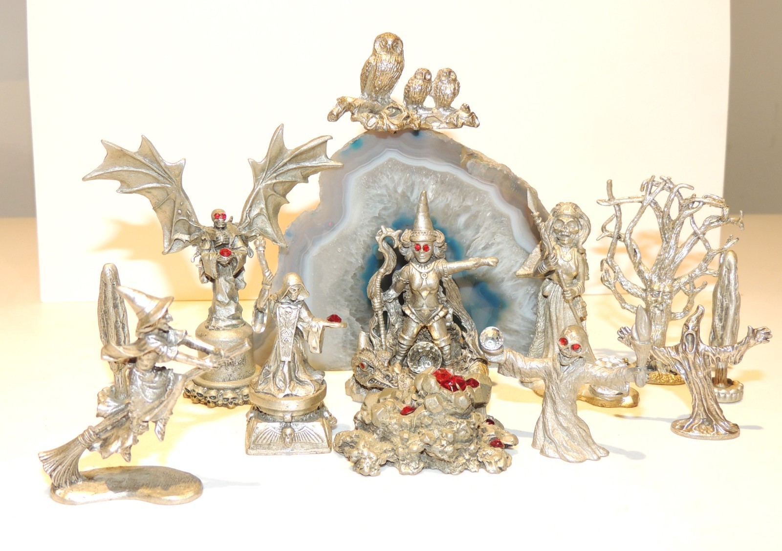 Somethings BREWING Pewter Witches, Geode & Very Rare Death figures