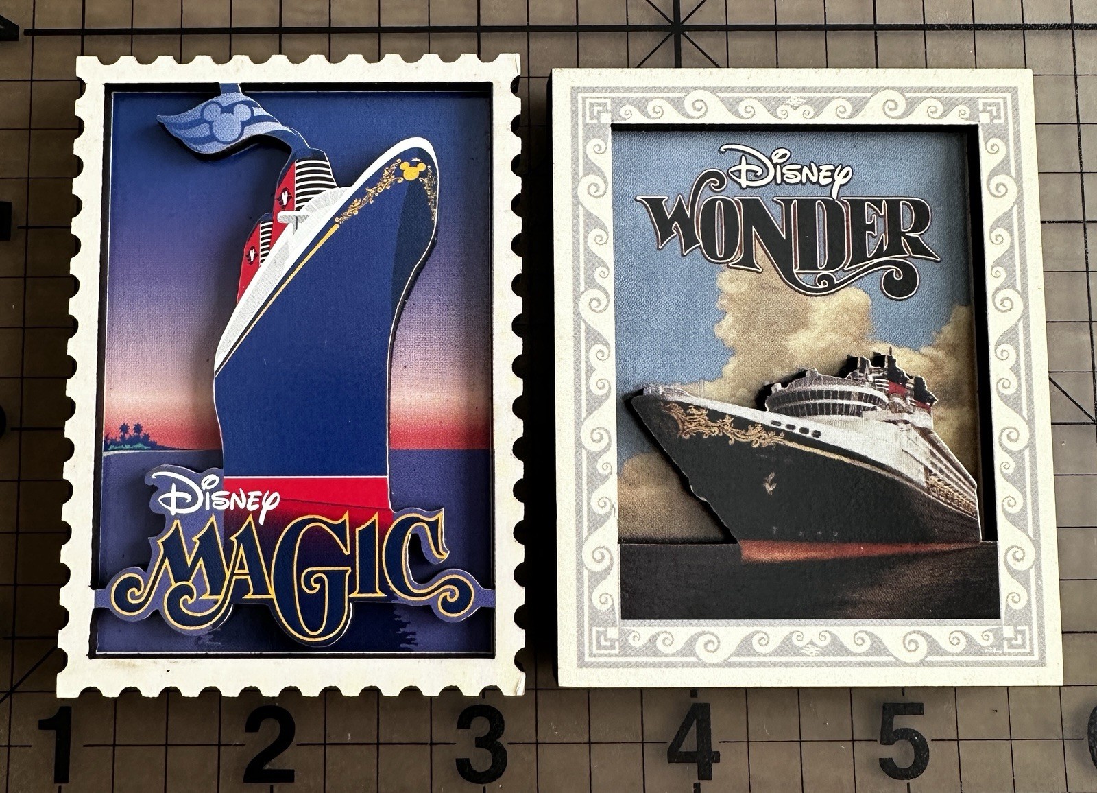1 SET OF DISNEY MAGIC AND WONDER SHIPS FRIDGE MAGNETS NEW ** 1 SET OF DISNEY MAGIC AND WONDER SHIPS FRIDGE MAGNETS NEW **
