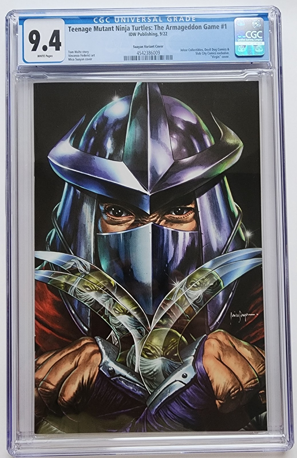 Cgc 9.4 TMNT The Armageddon Game #1 Mico Suayan Virgin Variant