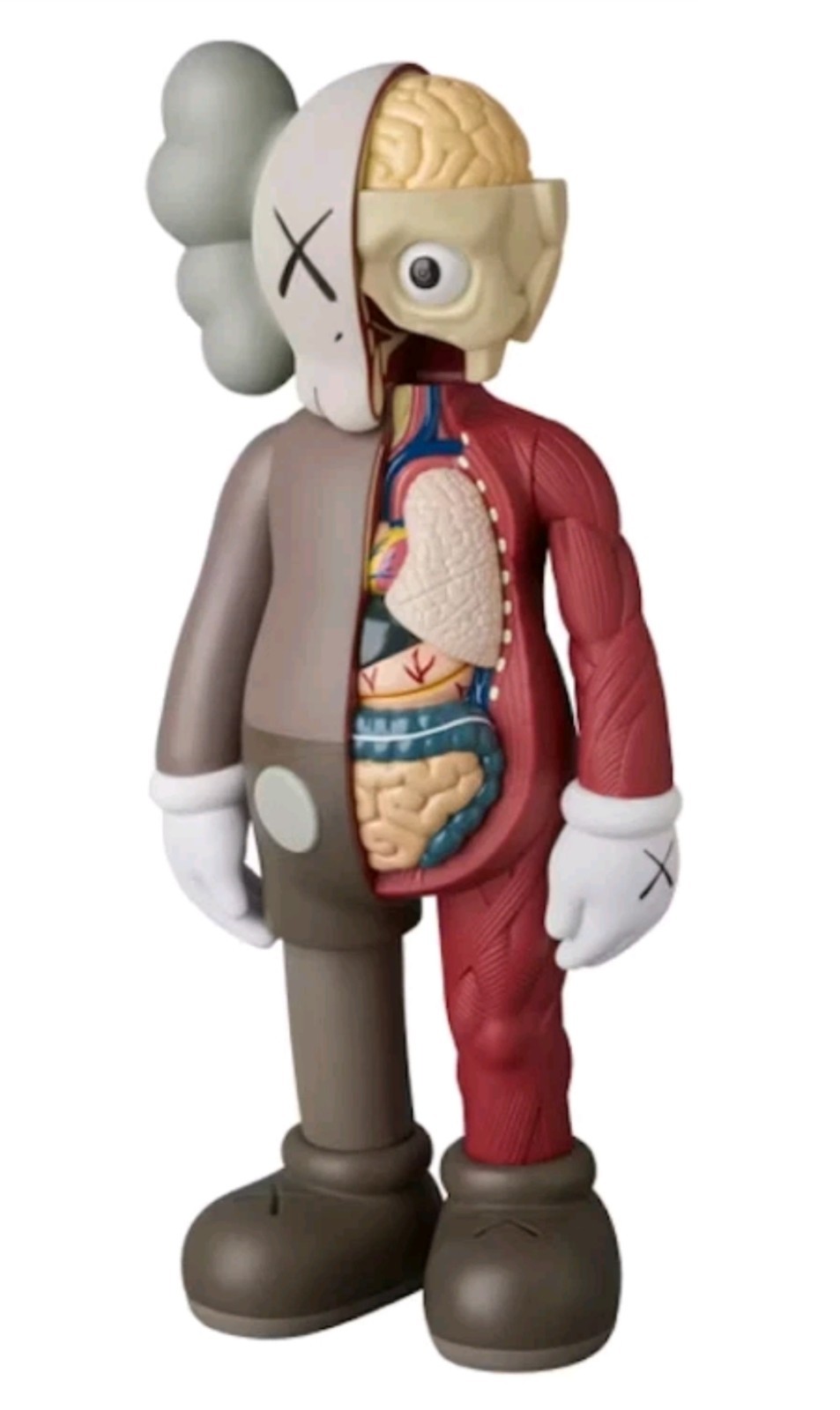 KAWS Companion Dissected / FLAYED OPEN Edition Vinyl Figure BROWN Authentic 