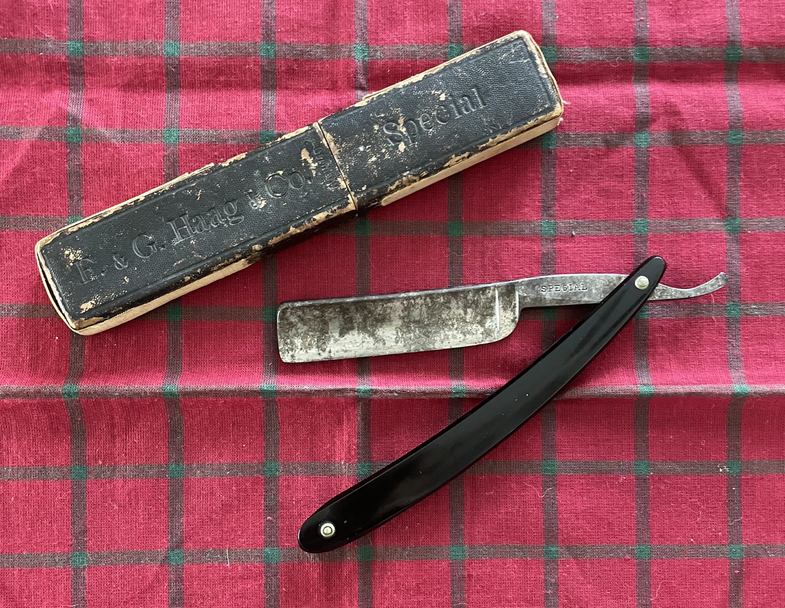Vintage F & G Haag & Co.  New York “ Special “ Straight Razor Made In Germany