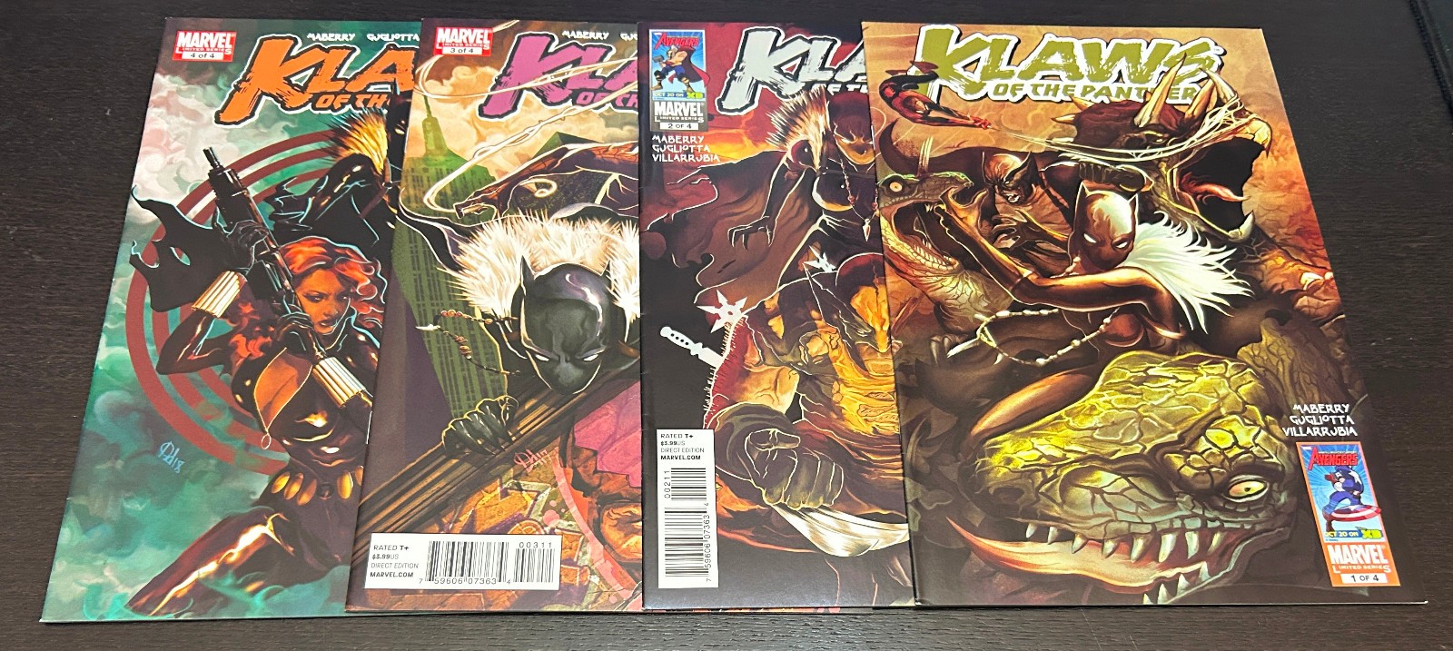 KLAWS OF THE PANTHER #1-4 (Marvel Comics 2010) -- #1 2 3 4 -- FULL Set