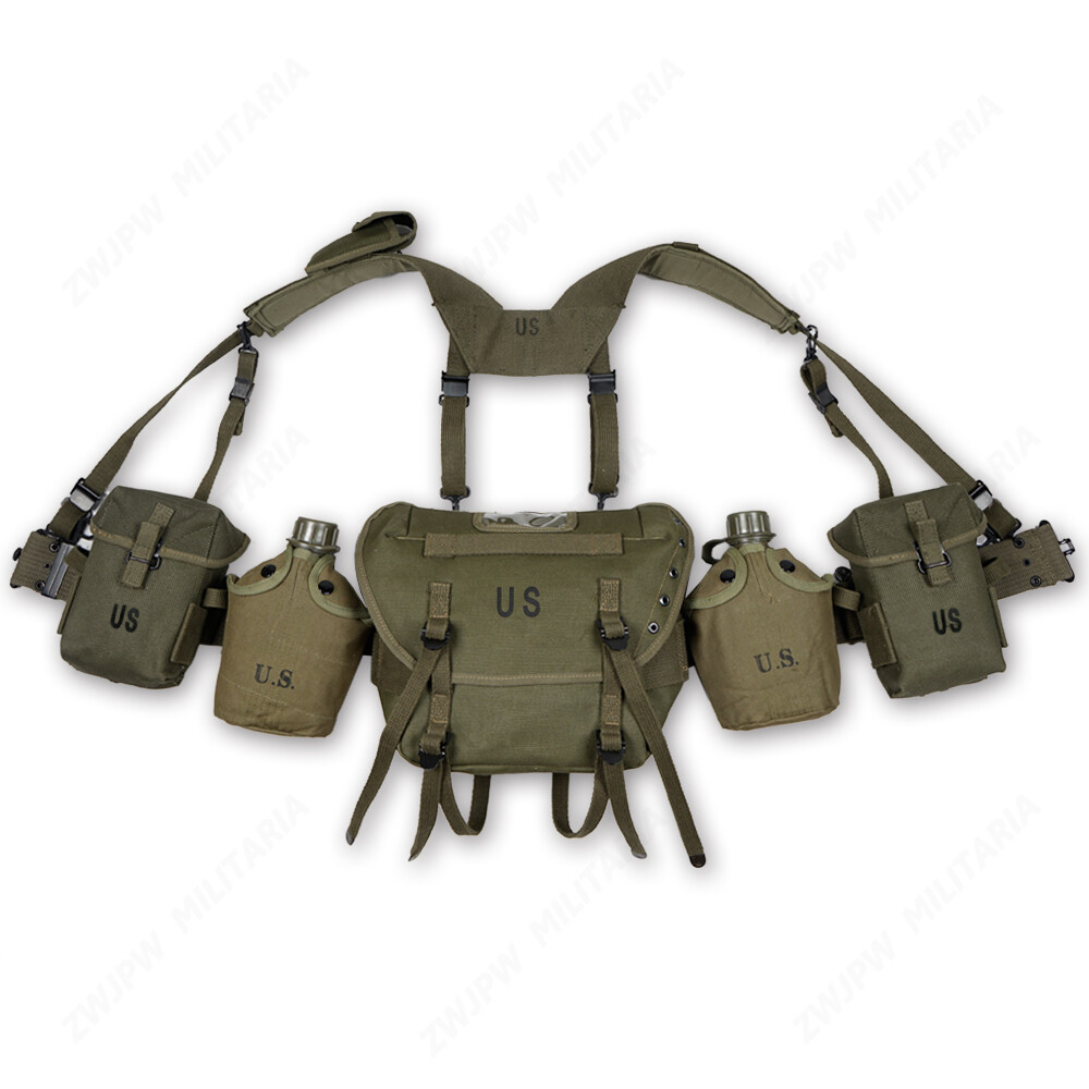 Vietnam War U.S. Army Carrying US Army M1956 M1961 Bag Ammo Pouch Canteen Strap