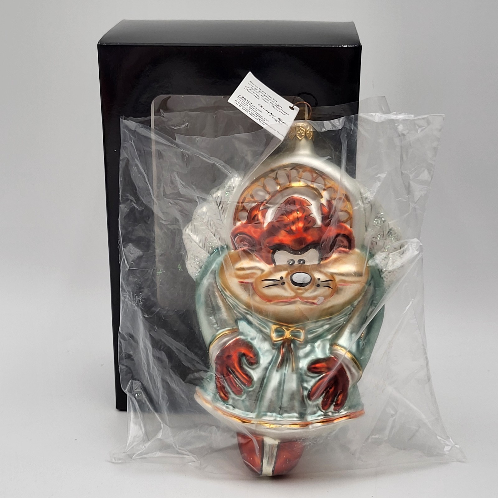Christopher Radko 1995 Warner Bros. Loony Tunes Taz Angel Ornament New w/ SIGNED