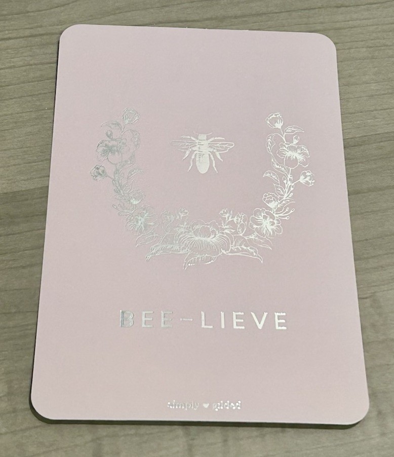 NEW Simply Gilded Bee-Lieve 🐝 Journaling Card SG 4x6