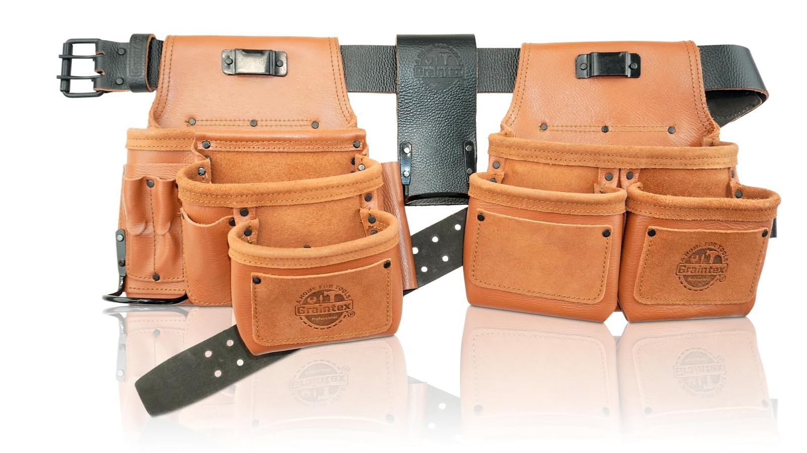 Graintex 13-Pocket Framers Tool Belt, 4-Piece Leather Combo with Hammer Holder Graintex 13-Pocket Framers Tool Belt, 4-Piece Leather Combo with Hammer Holder