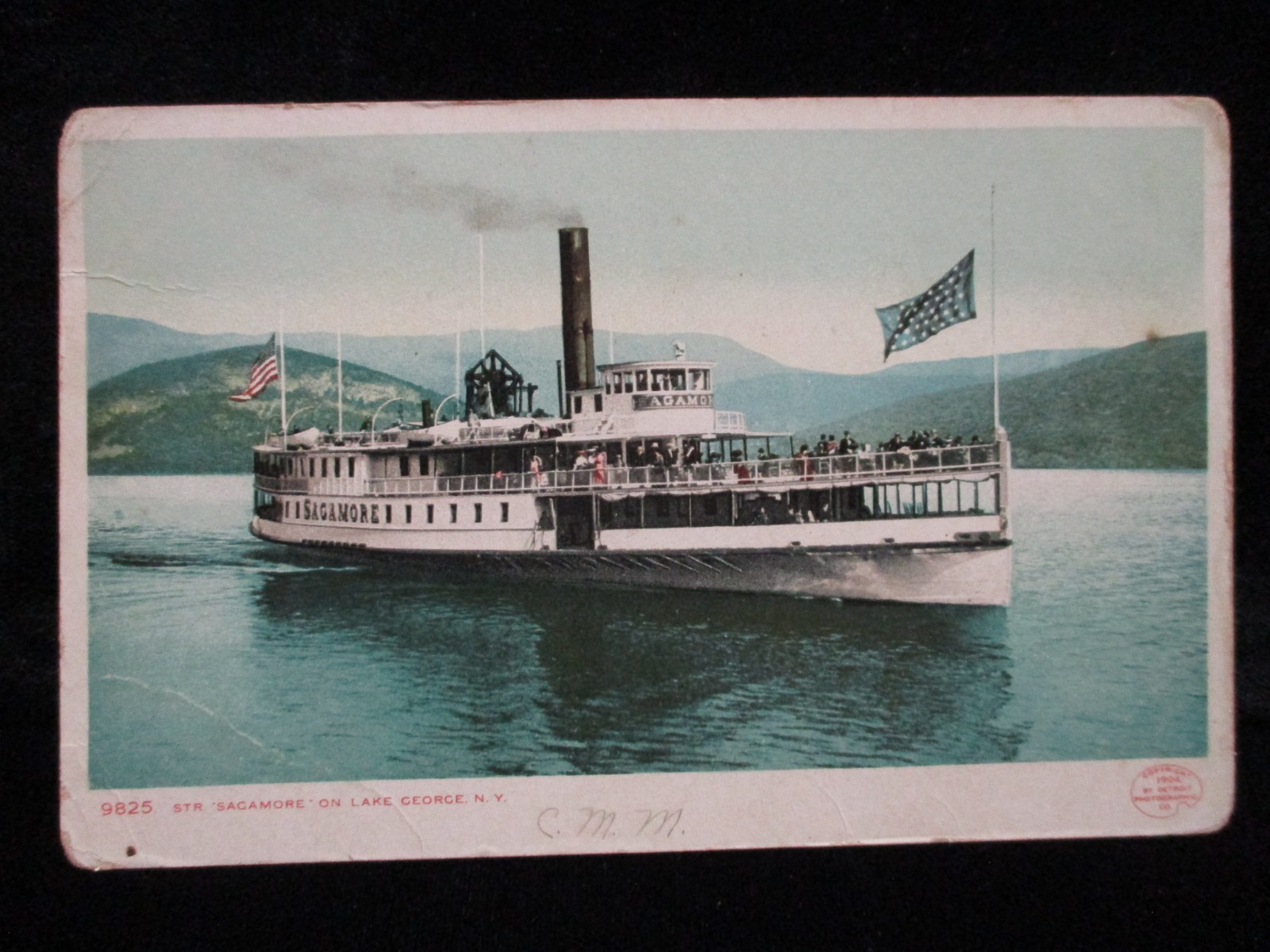Steamer SAGAMORE on LAKE GEORGE NY Vintage Steamship Ship Postcard