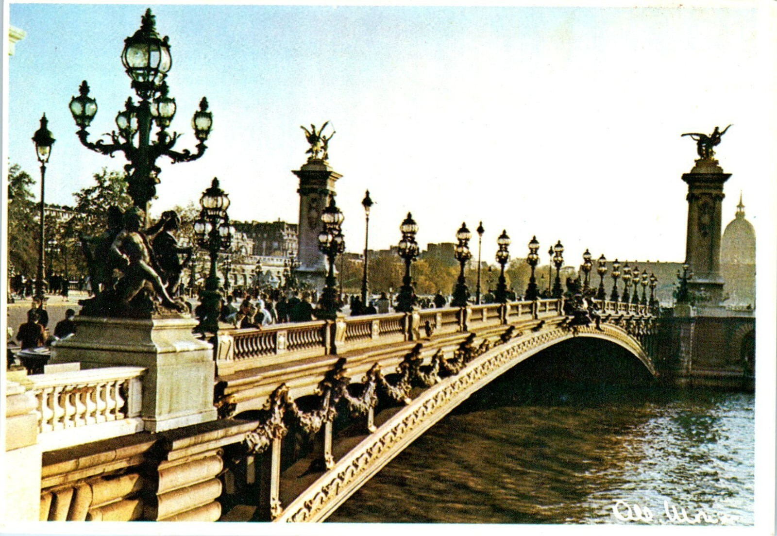 The Alexandre III Bridge and the Invalides, Paris, France Postcard The Alexandre III Bridge and the Invalides, Paris, France Postcard