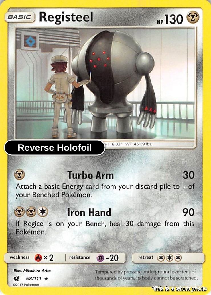 Registeel : SM04 Reverse Holofoil - 68/111 Near Mint