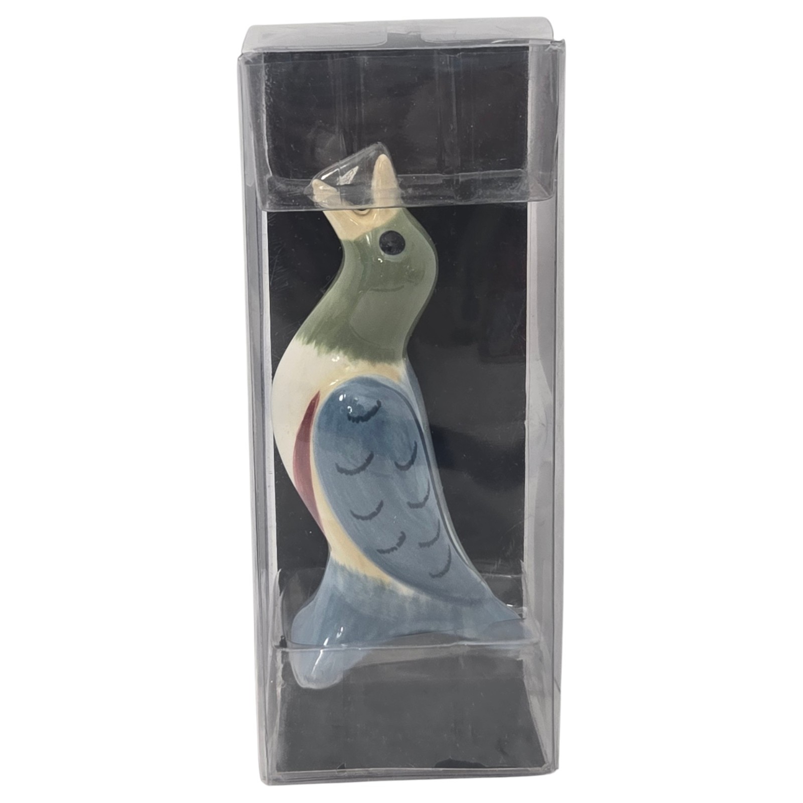 Pfaltzgraff Pie Bird Vent Steamer Blue Green Red Ceramic New Old Stock Pfaltzgraff Pie Bird Vent Steamer Blue Green Red Ceramic New Old Stock