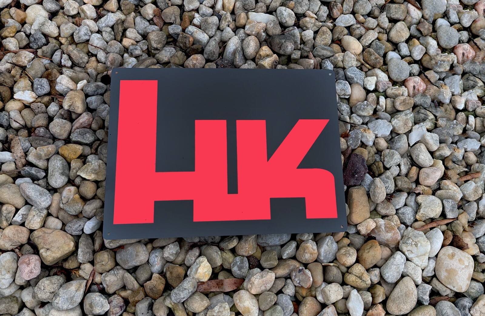 HK H&K Heckler Koch Black Metal Sign Gun Dealer Firearms Store 9x12 50097