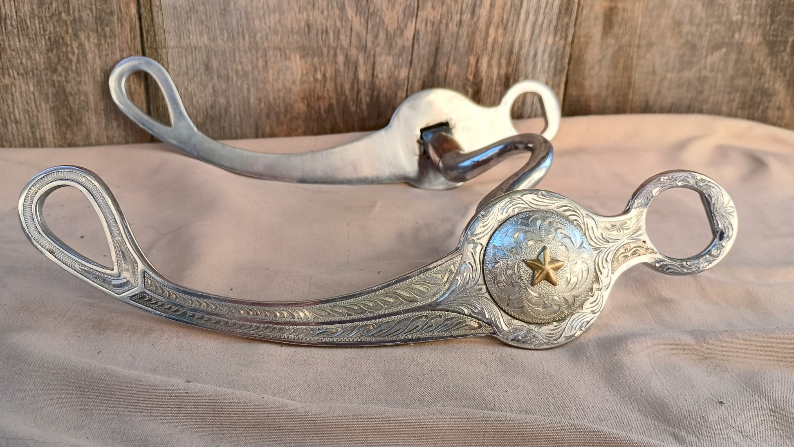 Les Vogt Performax - German Silver Lone Star Concho Bit