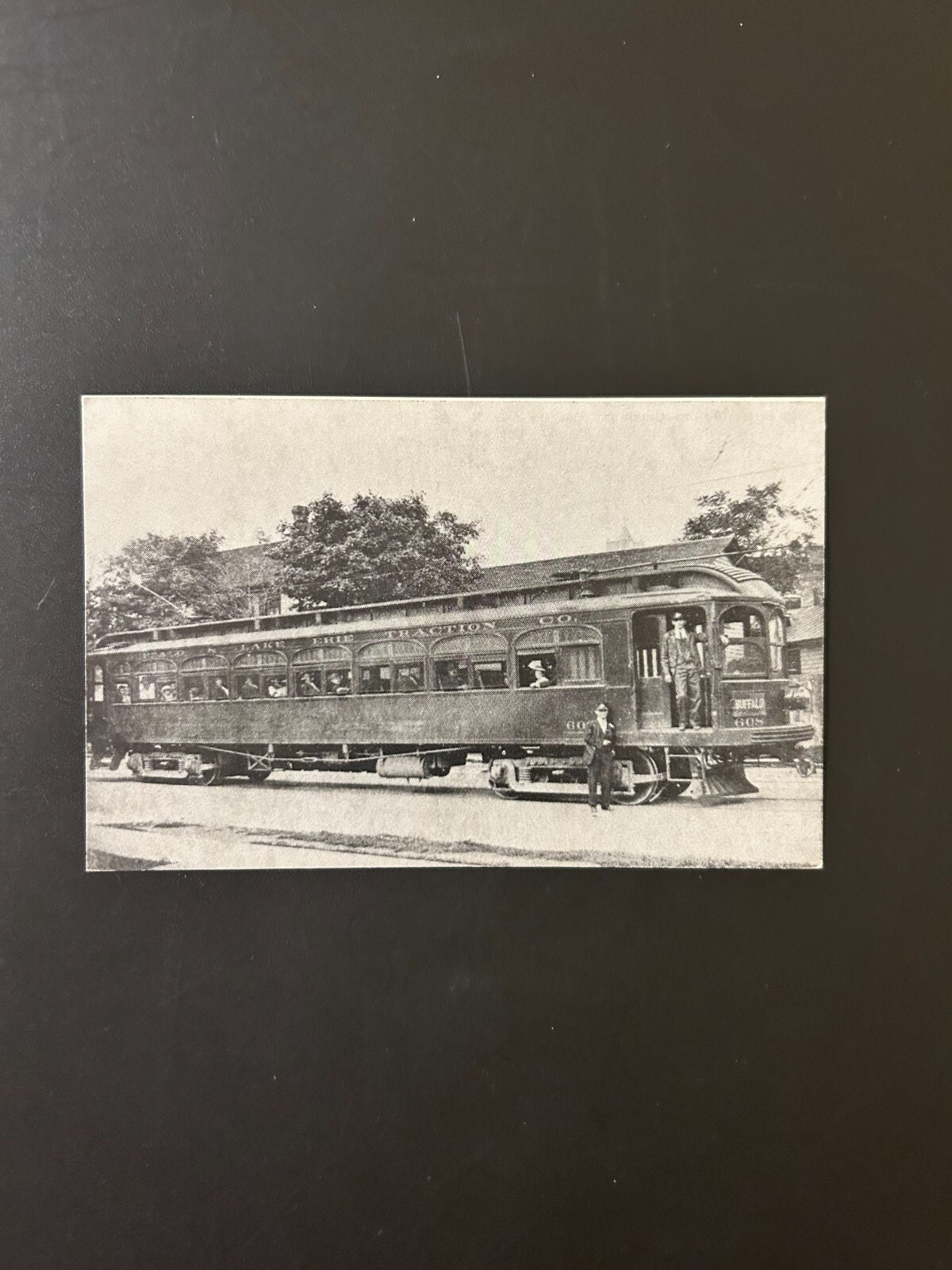 Lake Erie Traction Co 600 Series-1907 Cininnati Car Co Train Car postcard RPPC