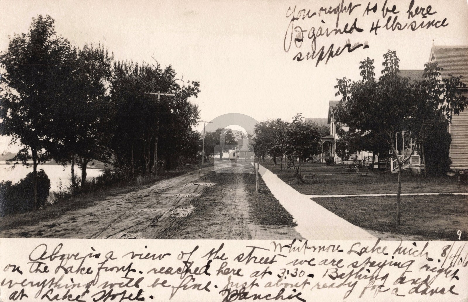 Street View Whitmore Lake MI Michigan 1906 RPPC Photo Postcard COPY Street View Whitmore Lake MI Michigan 1906 RPPC Photo Postcard COPY