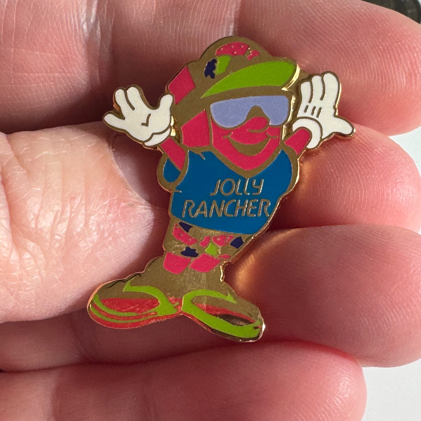 Vintage Jolly Rancher Mascot Lapel Pin Advertising