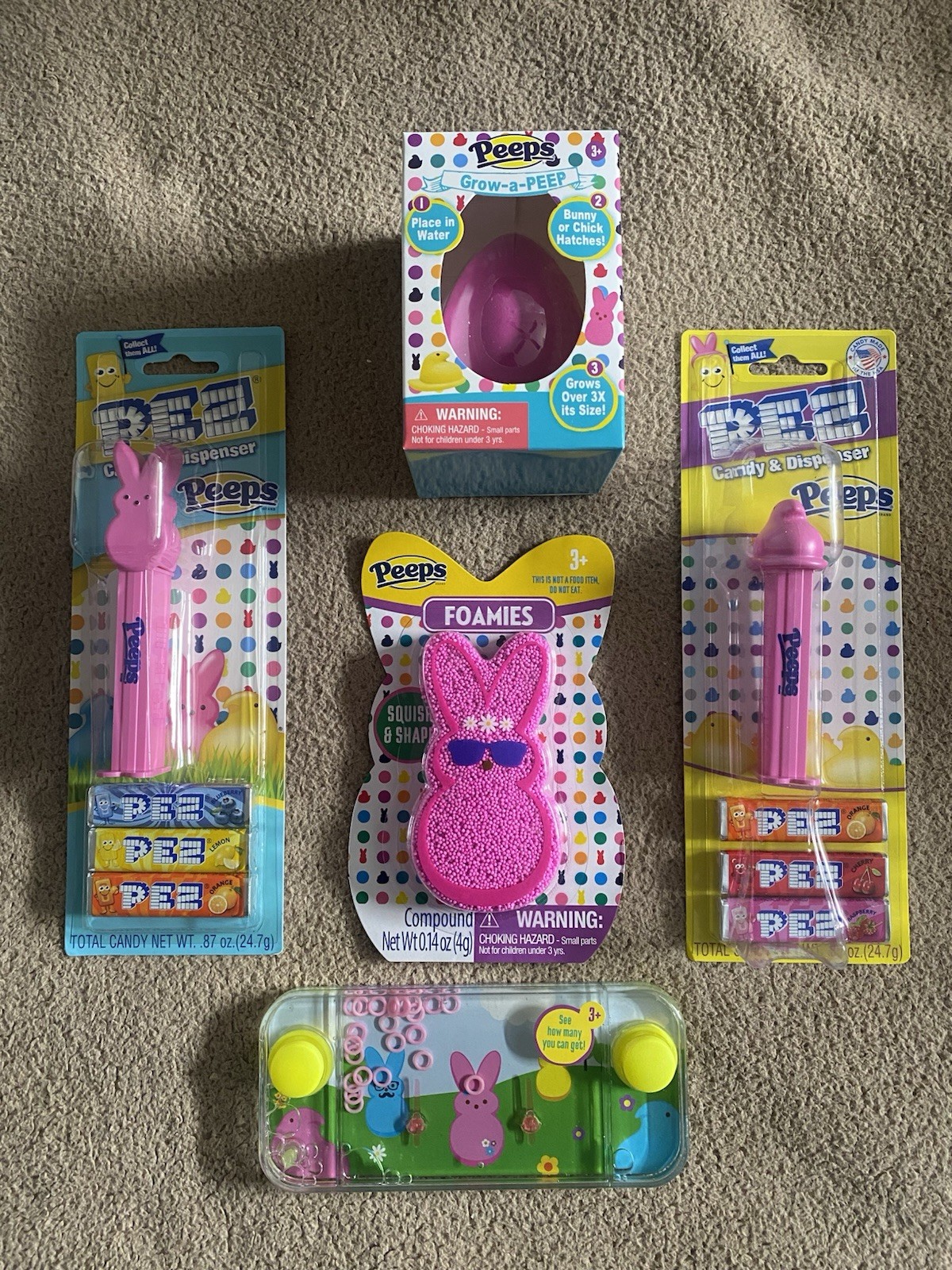 ✅2025 “Pink Peeps Collection” Set Of 5 Different Items Collectables