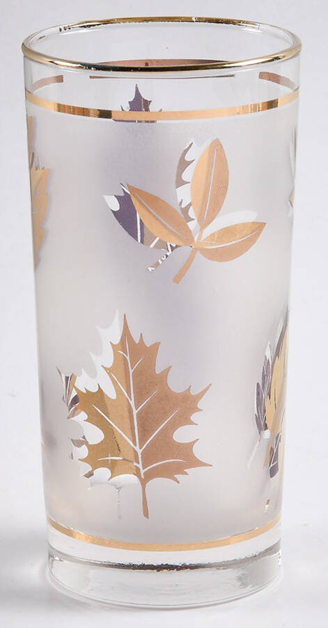 Libbey Glass Company Golden Foliage 12 Oz Tumbler 6670789