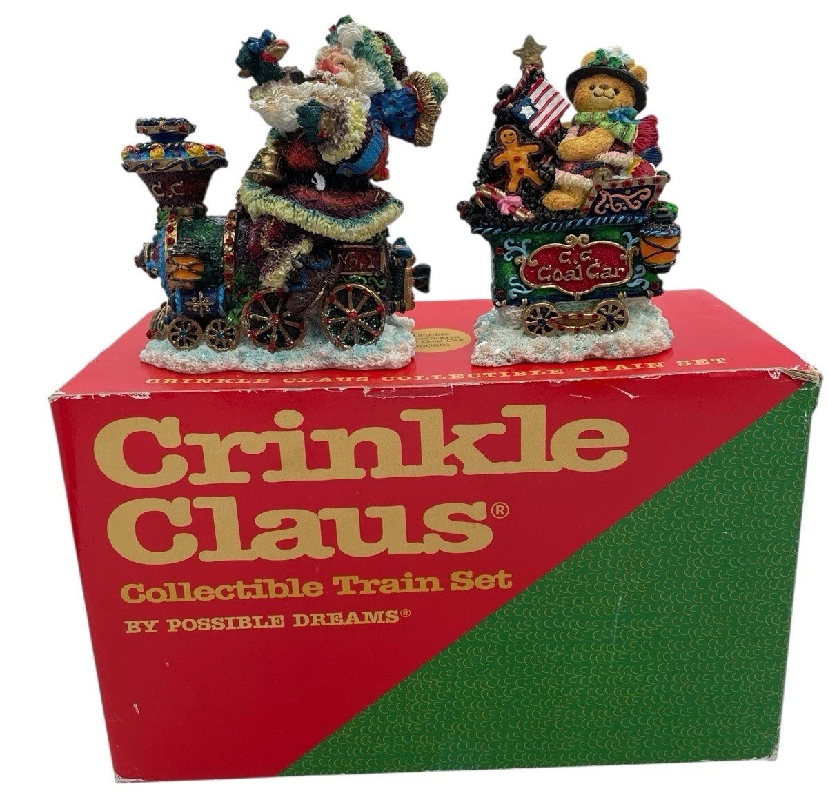 Crinkle Claus Train Set Locomotive + Coal Car Ltd.Edt #6218 New In Box Crinkle Claus Train Set Locomotive + Coal Car Ltd.Edt #6218 New In Box