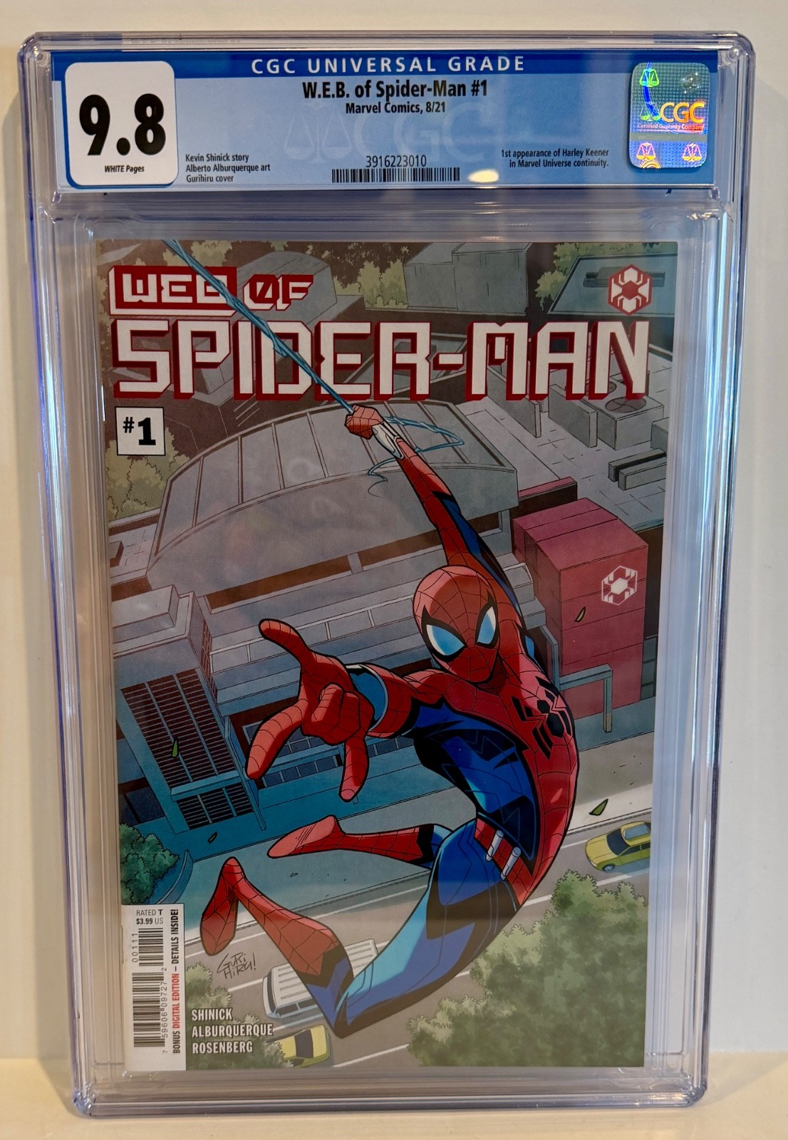 2021 Marvel Comics W.E.B. Of Spider Man #1 1st App Harley Keener Graded CGC 9.8