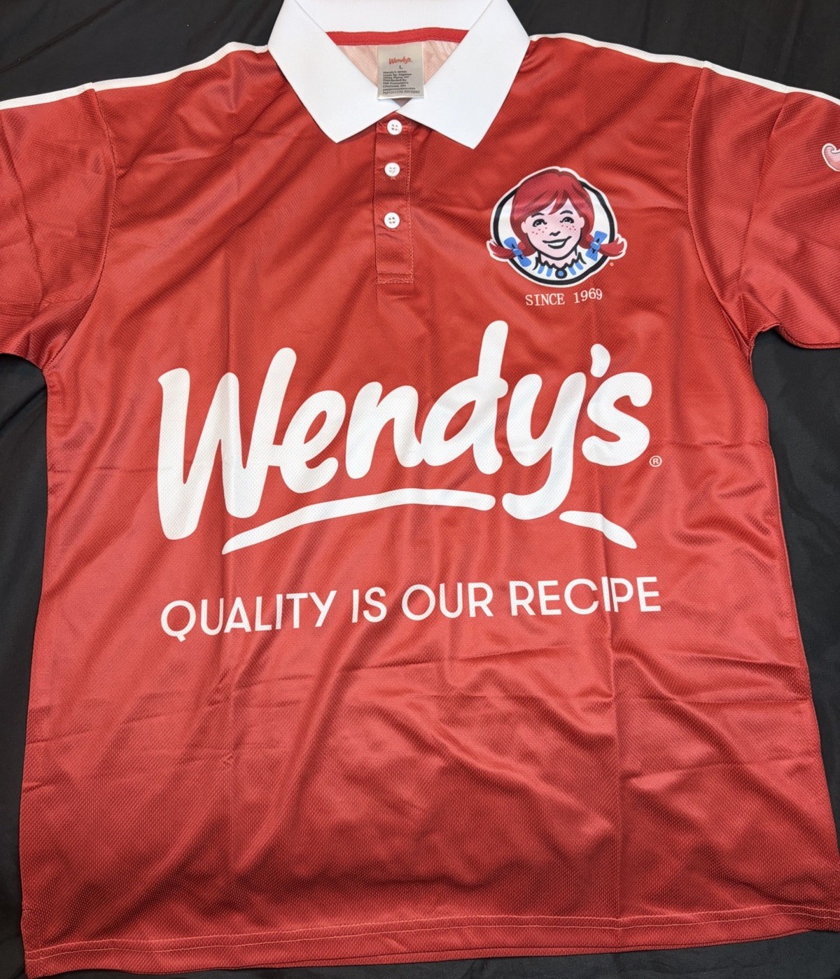 🍔RARE - Wendy\'s Soccer Jersey - Rewards Drop only 1K made - Size L CONTEST WIN