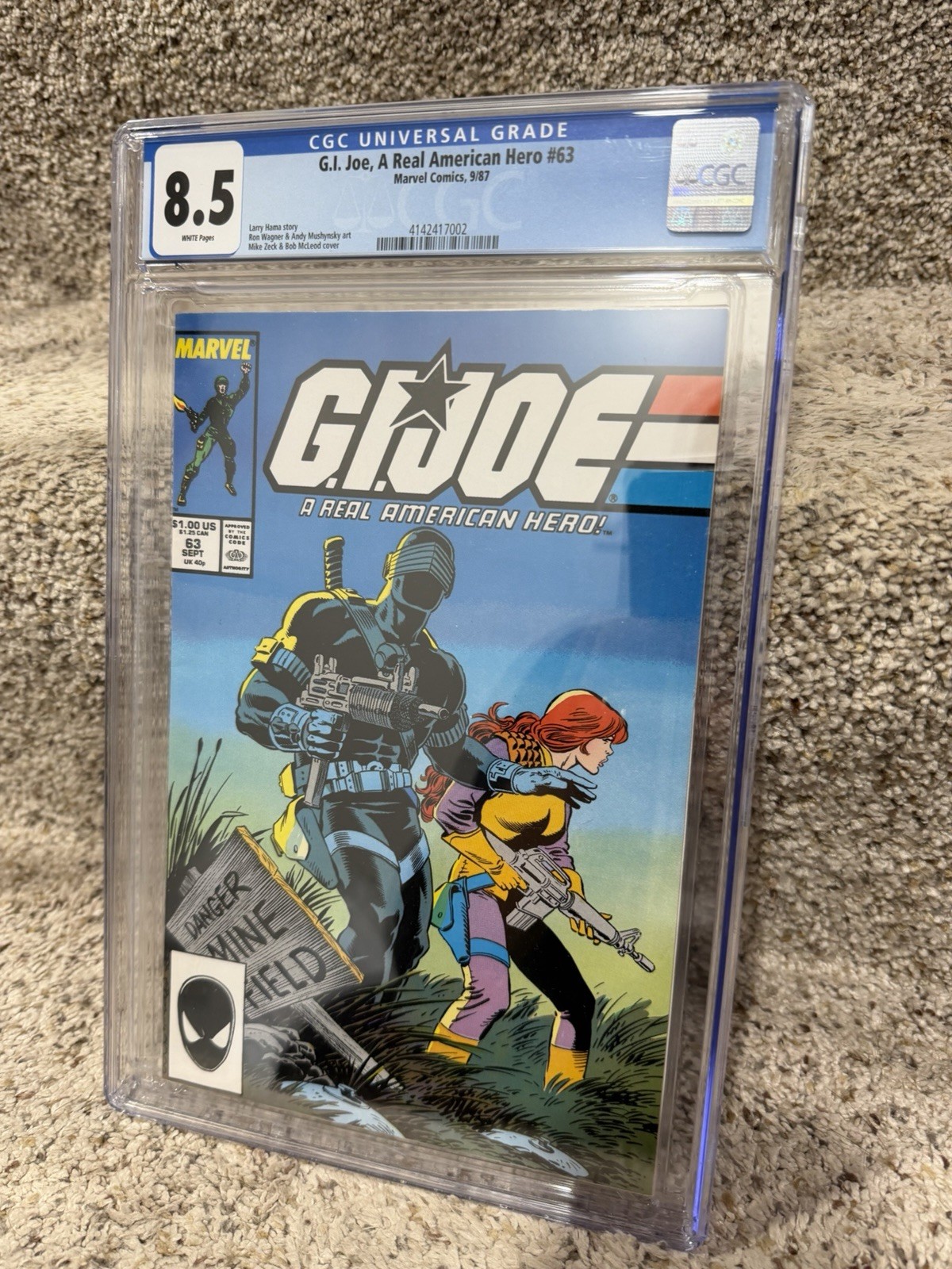 G.I. Joe #63 CGC 8.5 Marvel Comic Book Vintage Larry Hama Snake Eyes ARAH G.I. Joe #63 CGC 8.5 Marvel Comic Book Vintage Larry Hama Snake Eyes ARAH