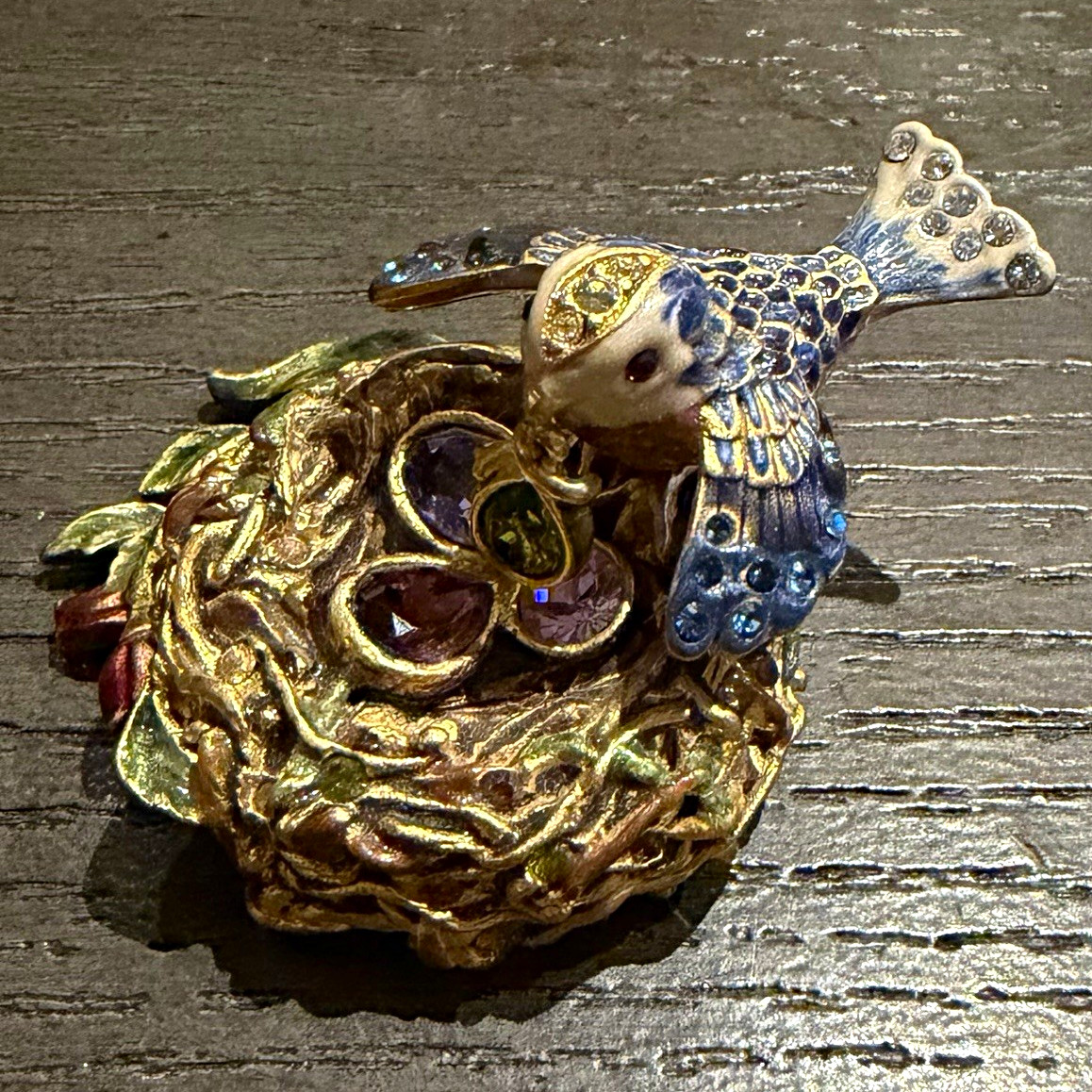 Estée Lauder Pleasures Solid Perfume Strongwater 2003 Bird Nest Compact w/o Box Estée Lauder Pleasures Solid Perfume Strongwater 2003 Bird Nest Compact w/o Box