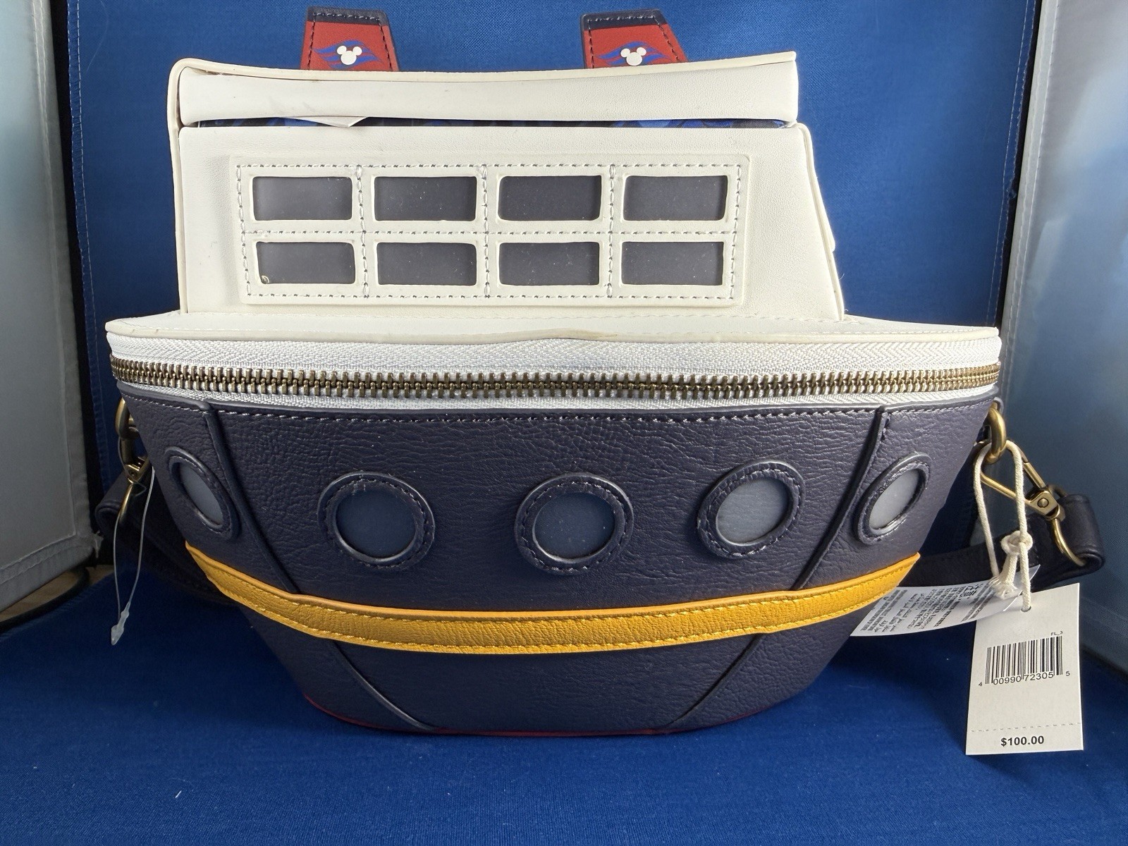NWT DCL SHIP Loungefly Crossbody Bag Disney Cruise Line Navy White Red Purse New