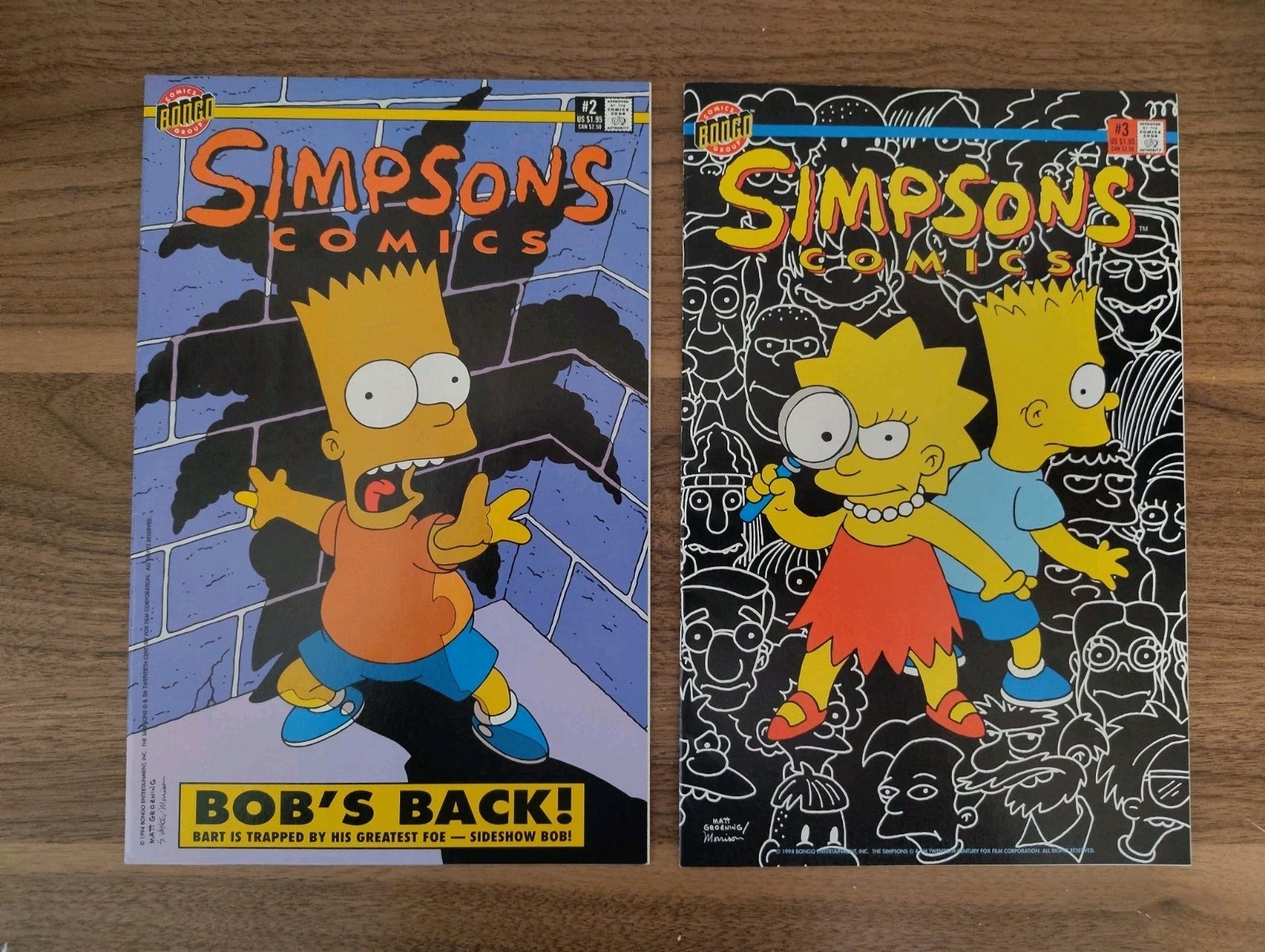 Simpsons Comics #2 & #3 (1993) Bongo Comics 