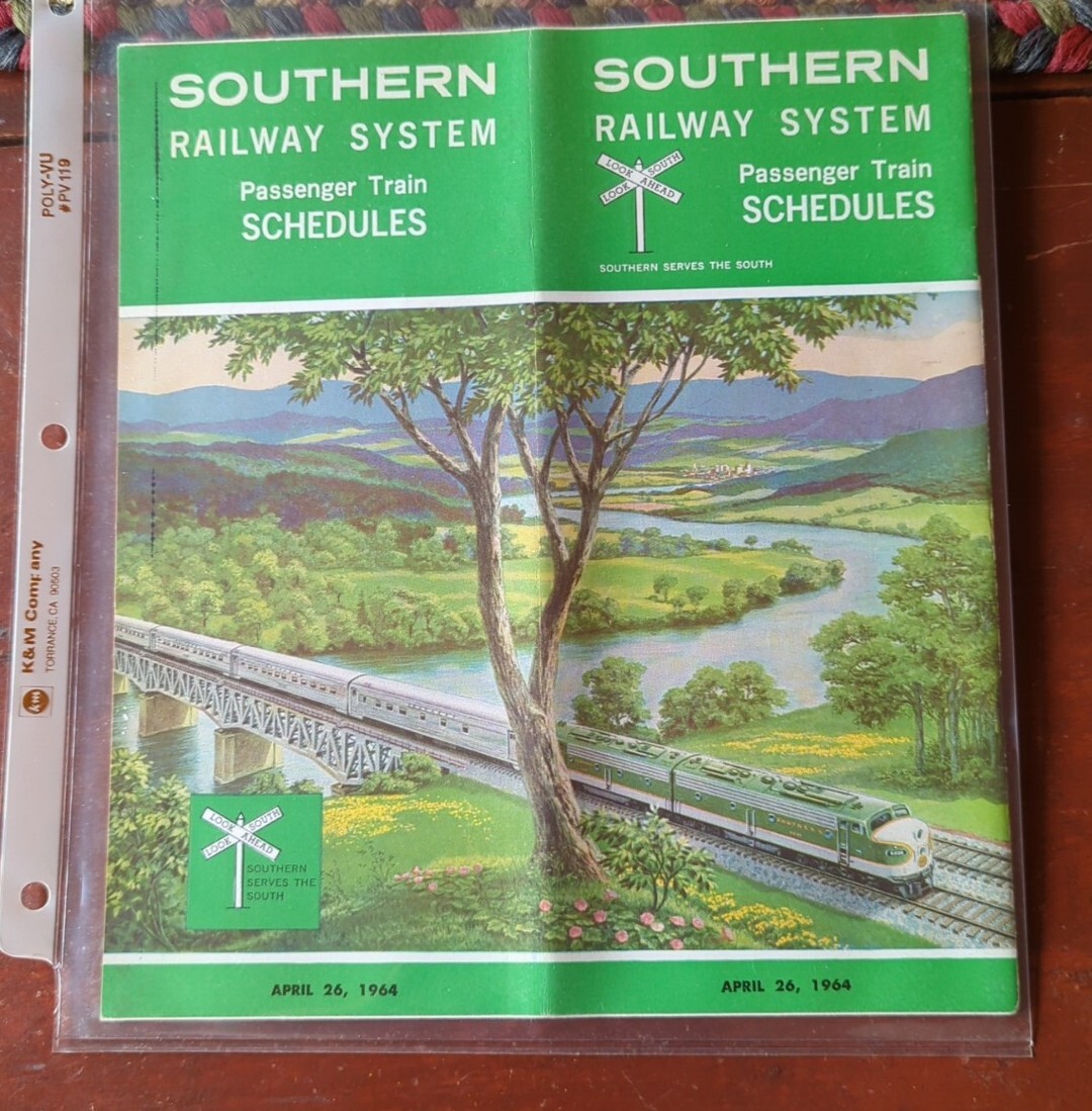 Vintage 1964 Southern Railway System Railroad Advertising Times Table Booklet