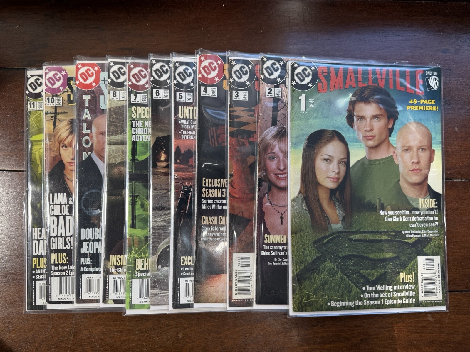 Smallville #1-11 Complete Set TV Show 2003/2004 DC Comics RARE