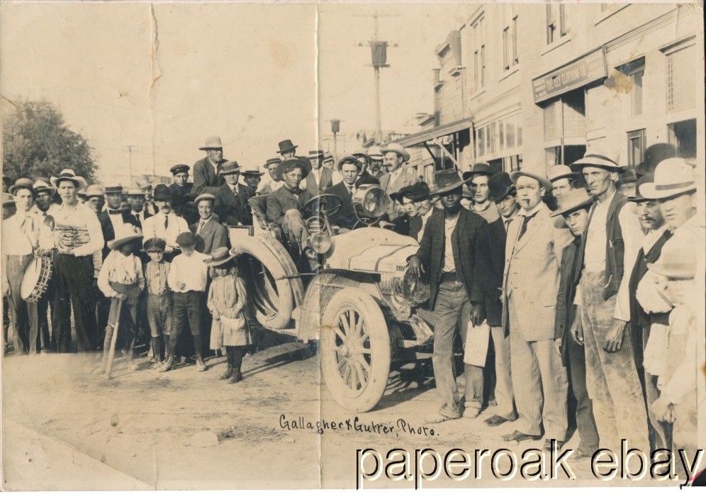 Original Rare 1908 New York To Paris Auto Race Photo In Ely, Nevada