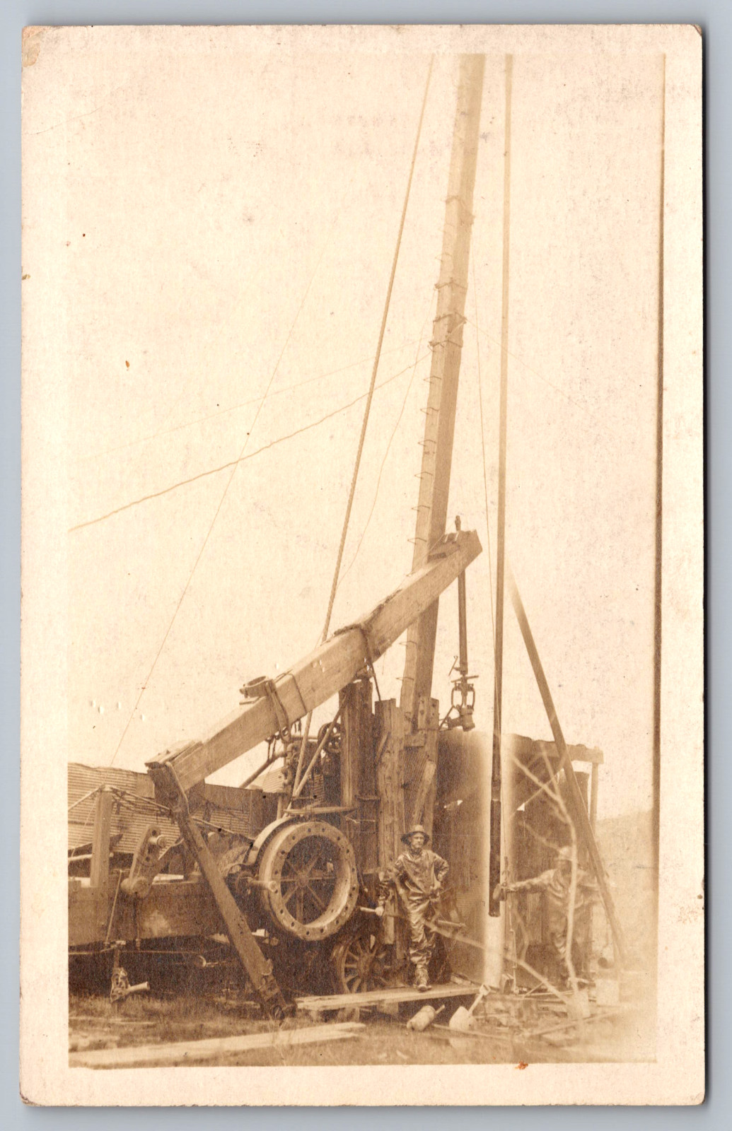 RPPC Postcard Oil Drill Blanco Texas C1913